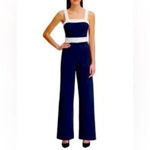 Tommy Hilfiger Color Block Scuba Crepe Jumpsuit